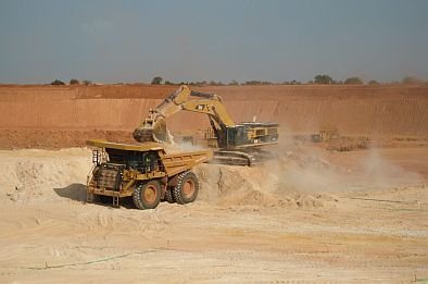 Digging the mineral at IO pit