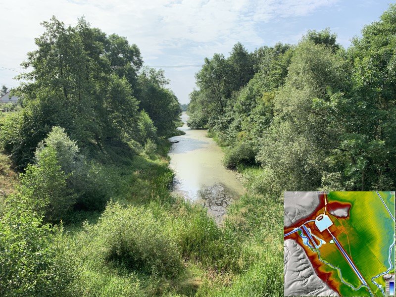 Closed canal used as a water reservoir for the old Iron Mill in Nietulisko, Poland (WULS)
