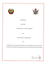 Pungwe-Water-Sharing-Agreement